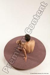 Nude Man White Sitting poses - simple Slim Short Brown Sitting poses - ALL Multi angles poses Realistic