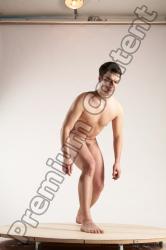 Nude Man White Standing poses - ALL Average Short Brown Standing poses - bend over Multi angles poses Realistic