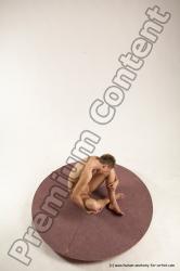 Nude Man White Sitting poses - simple Slim Short Brown Sitting poses - ALL Multi angles poses Realistic