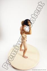 Nude Man White Standing poses - ALL Athletic Short Brown Standing poses - simple Multi angles poses Realistic