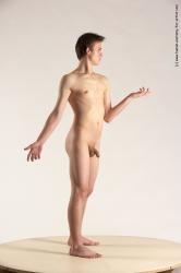 Nude Man White Standing poses - ALL Slim Short Brown Standing poses - simple Multi angles poses Realistic