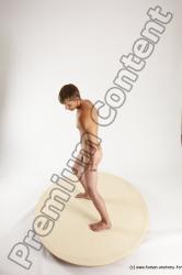 Nude Man White Standing poses - ALL Slim Short Brown Standing poses - simple Multi angles poses Realistic