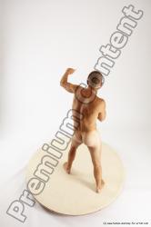 Nude Fighting with knife Man White Standing poses - ALL Slim Short Brown Standing poses - simple Multi angles poses Realistic