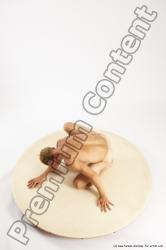 Nude Man White Kneeling poses - ALL Athletic Short Brown Kneeling poses - on one knee Multi angles poses Realistic