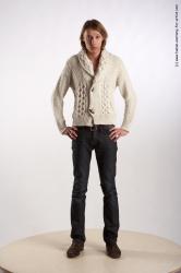 Casual Man White Standing poses - ALL Underweight Medium Brown Standing poses - simple Academic