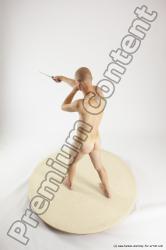 Nude Fighting with knife Man White Standing poses - ALL Slim Bald Standing poses - simple Multi angles poses Realistic