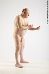 and more Nude Man White Standing poses - ALL Chubby Bald Grey Standing poses - simple Realistic