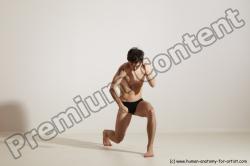 Underwear Martial art Man White Standing poses - ALL Slim Short Brown Standing poses - simple Dynamic poses Academic