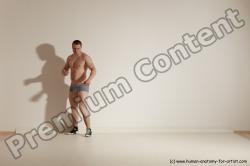 Underwear Martial art Man White Standing poses - ALL Slim Short Brown Standing poses - simple Dynamic poses Academic