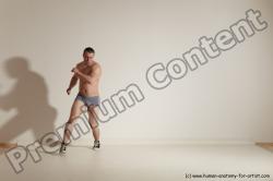 Underwear Martial art Man White Standing poses - ALL Slim Short Brown Standing poses - simple Dynamic poses Academic