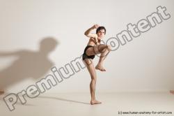 Underwear Martial art Man White Standing poses - ALL Slim Short Brown Standing poses - simple Dynamic poses Academic