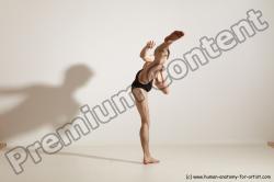 Underwear Martial art Man White Standing poses - ALL Slim Short Brown Standing poses - simple Dynamic poses Academic