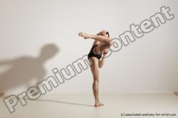 Underwear Martial art Man White Standing poses - ALL Slim Short Brown Standing poses - simple Dynamic poses Academic