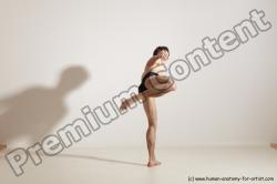 Underwear Martial art Man White Standing poses - ALL Slim Short Brown Standing poses - simple Dynamic poses Academic