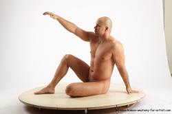 Nude Man White Standing poses - ALL Slim Bald Standing poses - simple Realistic