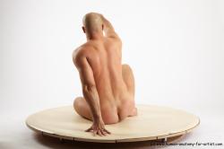 Nude Man White Standing poses - ALL Slim Bald Standing poses - simple Realistic