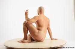 Nude Man White Standing poses - ALL Slim Bald Standing poses - simple Realistic