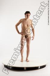 Nude Man White Standing poses - ALL Slim Short Brown Standing poses - simple Multi angles poses Realistic