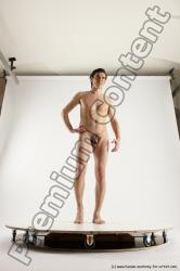 Nude Man White Standing poses - ALL Slim Short Brown Standing poses - simple Multi angles poses Realistic