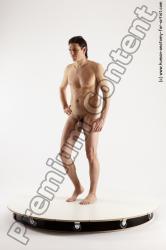 Nude Man White Standing poses - ALL Slim Short Brown Standing poses - simple Multi angles poses Realistic