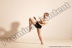 Underwear Martial art Man White Moving poses Athletic Short Brown Dynamic poses Academic