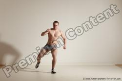 Underwear Martial art Man White Moving poses Athletic Short Brown Dynamic poses Academic