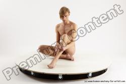 Nude Man White Sitting poses - simple Underweight Medium Brown Sitting poses - ALL Multi angles poses Realistic