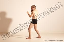 Underwear Martial art Man White Moving poses Athletic Short Blond Dynamic poses Academic