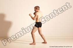 Underwear Martial art Man White Moving poses Athletic Short Blond Dynamic poses Academic