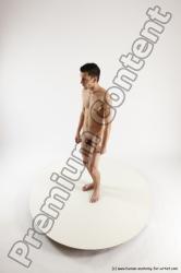 Nude Man White Standing poses - ALL Athletic Short Brown Standing poses - simple Multi angles poses Realistic