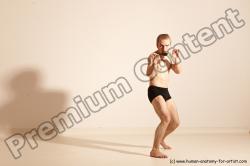 Underwear Martial art Man White Moving poses Athletic Short Blond Dynamic poses Academic