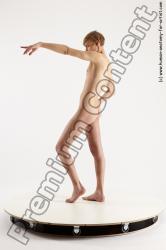 Nude Man White Standing poses - ALL Underweight Medium Brown Standing poses - simple Multi angles poses Realistic