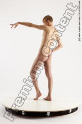 Nude Man White Standing poses - ALL Underweight Medium Brown Standing poses - simple Multi angles poses Realistic