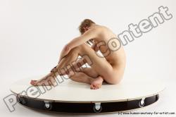 Nude Man White Sitting poses - simple Underweight Medium Brown Sitting poses - ALL Multi angles poses Realistic