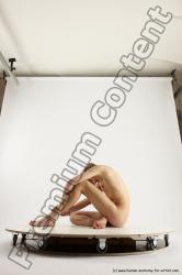 Nude Man White Sitting poses - simple Underweight Medium Brown Sitting poses - ALL Multi angles poses Realistic