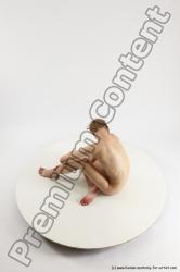 Nude Man White Sitting poses - simple Underweight Medium Brown Sitting poses - ALL Multi angles poses Realistic