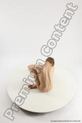 Nude Man White Sitting poses - simple Underweight Medium Brown Sitting poses - ALL Multi angles poses Realistic