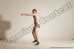 Underwear Martial art Man White Moving poses Athletic Short Brown Dynamic poses Academic