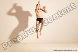 Underwear Martial art Man White Moving poses Slim Short Blond Dynamic poses Academic