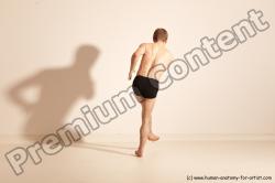 Underwear Martial art Man White Moving poses Slim Short Blond Dynamic poses Academic