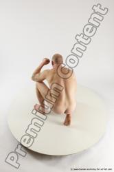 Nude Man White Slim Bald Sitting poses - ALL Sitting poses - on knees Multi angles poses Realistic