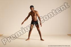 Underwear Man Another Athletic Black Dancing Dreadlocks Dynamic poses Academic