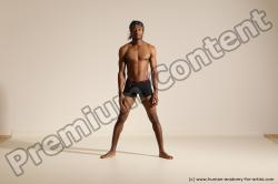 Underwear Man Another Athletic Black Dancing Dreadlocks Dynamic poses Academic