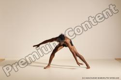 Underwear Man Another Athletic Black Dancing Dreadlocks Dynamic poses Academic