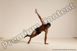 Underwear Man Another Athletic Black Dancing Dreadlocks Dynamic poses Academic