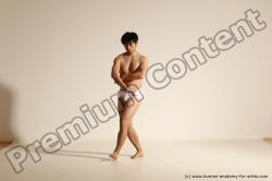 Underwear Martial art Man Asian Moving poses Slim Medium Black Dynamic poses Academic