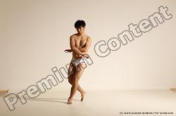 Underwear Martial art Man Asian Moving poses Slim Medium Black Dynamic poses Academic