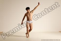 Underwear Martial art Man Asian Moving poses Slim Medium Black Dynamic poses Academic