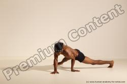 Underwear Man Black Dynamic poses Academic