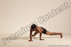 Underwear Man Black Dynamic poses Academic